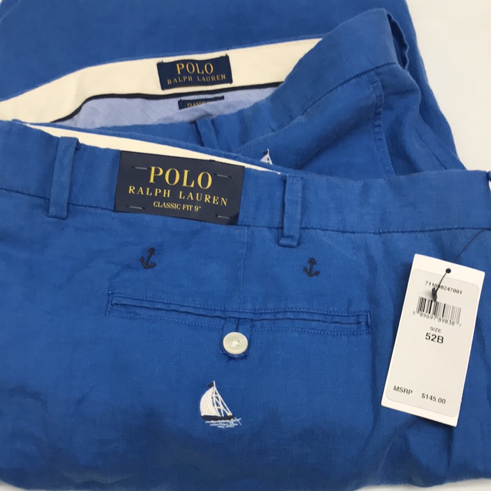 100% linen Polo Ralph Lauren Classic Fit NWT short